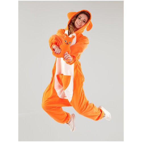 фото Кигуруми кенгуру кигужама, размер 162-172, оранжевый