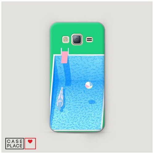 фото Чехол пластиковый samsung galaxy j3 2016 минималистичный бассейн case place