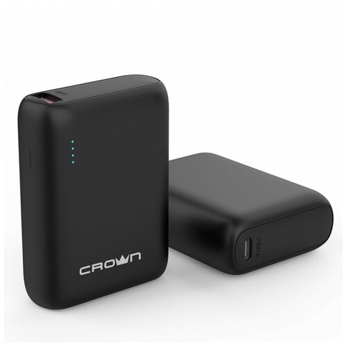 Crown CMPB-1003 Зарядное устройство black (power bank, 10000mAh, Li-Pol, вход :type-C - выходы: 1*US .