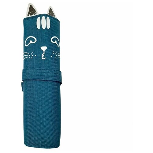 фото Косметичка "кошка" 20*5 см, синяя rettal