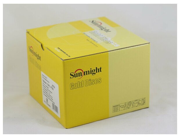 SUNMIGHT 44310 Gold круг шлифовальный на липучке 150мм 15отв Р180