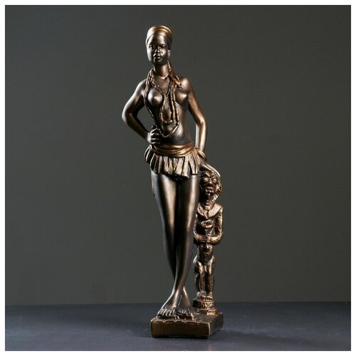 хорошие сувениры фигура негритянка 16х15х58см чёрное золото Фигура Негритянка 16х15х58см, черное золото