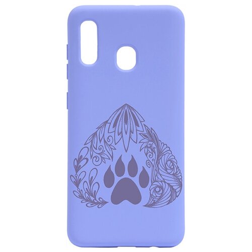 фото Чехол silky touch сats and birds для samsung galaxy a20 / a30 лапа сиреневый gosso