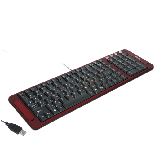 Клавиатура Dialog KK-03U RED Katana, проводная, мембранная, 104 клавиши, USB, красная