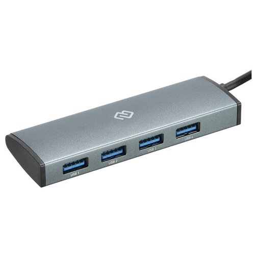 Разветвитель USB-C Digma HUB-4U3.0-UC-G 4port grey