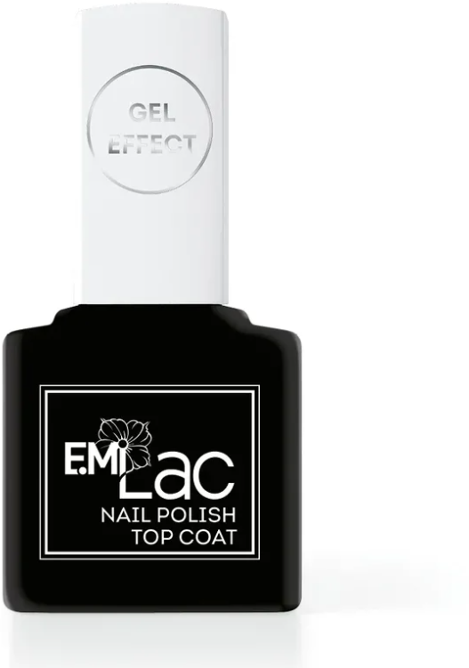 E.MI Покрытие верхнее для лака / Ultra Strong Top Coat Gel Effect 9 мл