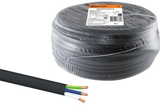 Кабель Tdm Electric ВВГ-П нг(А)-LS 3х15 ок(N PE)-066 ГОСТ (50м) SQ0117-0059