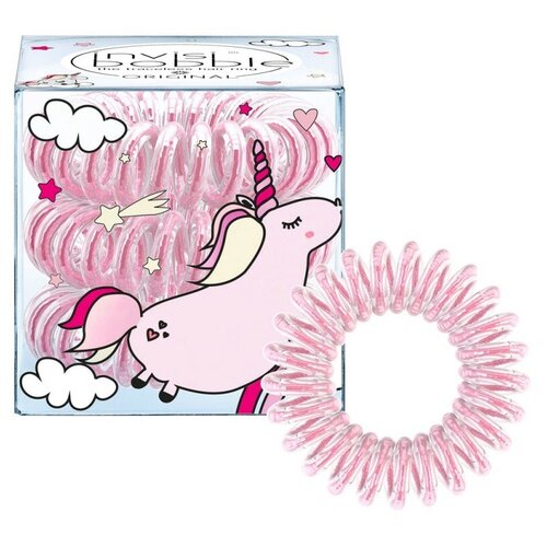 фото Invisibobble original unicorn elly - резинка для волос (прозрачный с розовым)