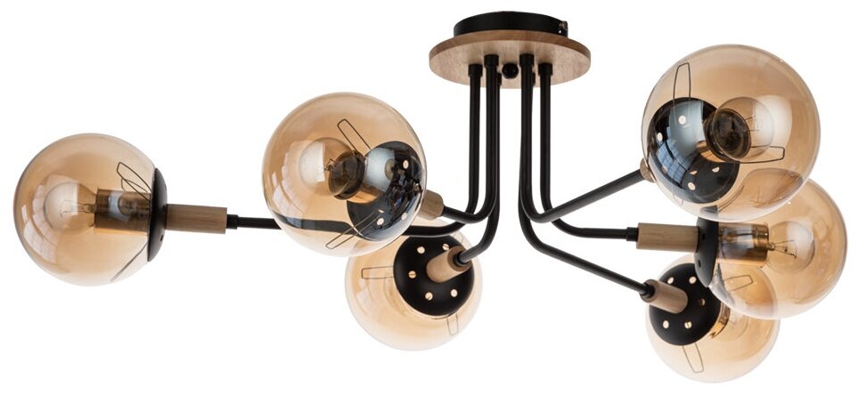 Потолочная люстра Arte Lamp Oxford A2716PL-6BK