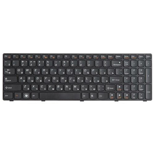 Клавиатура для ноутбука Lenovo IdeaPad G580 G585 Z580 Z580A Z585 Z780 черная с рамкой гор Enter ZeepDeep 671₽