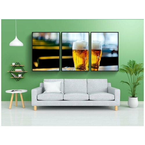 фото Набор модулных постеров для интерьера "пиво, бар, алкоголь" 60x90 см. в тубусе, без рамки lotsprints
