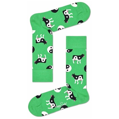Носки унисекс Ying Yang Cow Sock с коровами, зеленый, 25