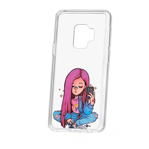 фото Чехол на samsung galaxy s9 kruche print pink hair кruче