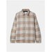 Куртка Butter Goods Plaid Flannel Zip Thru Shirt, бежево-серый, XL