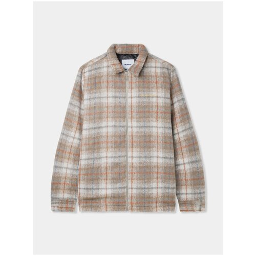 Куртка Butter Goods Plaid Flannel Zip Thru Shirt, бежево-серый, L