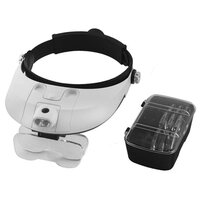 Лупа Kromatech налобная 1 / 2 / 3 / 4 / 5 / 6x, с подсветкой (2 LED) MG81001-G