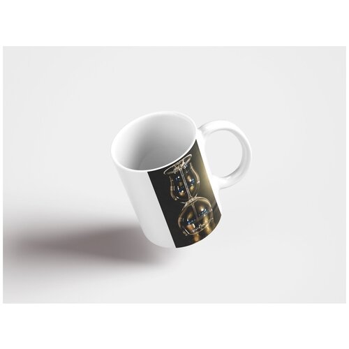 фото Кружка "стекло, бокал для вина, красное вино 320 мл. белая lotsprints