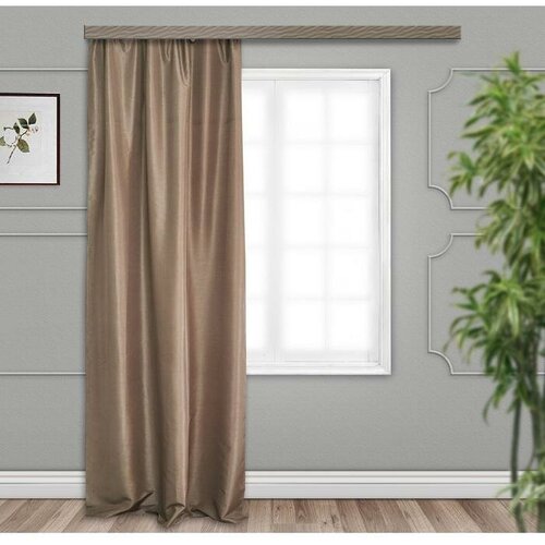 Штора портьерная Witerra Бамбук 190х260см, коричневый, жаккард, пэ100%