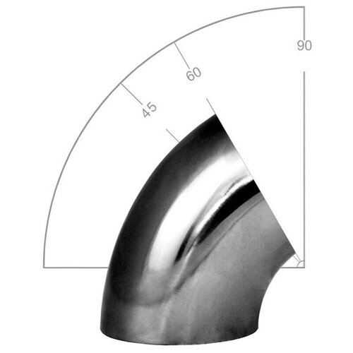 Ebp6360 Отвод из нержавеющей стали Ф63мм угол 60 град. - FORTLUFT арт. ebp6360
