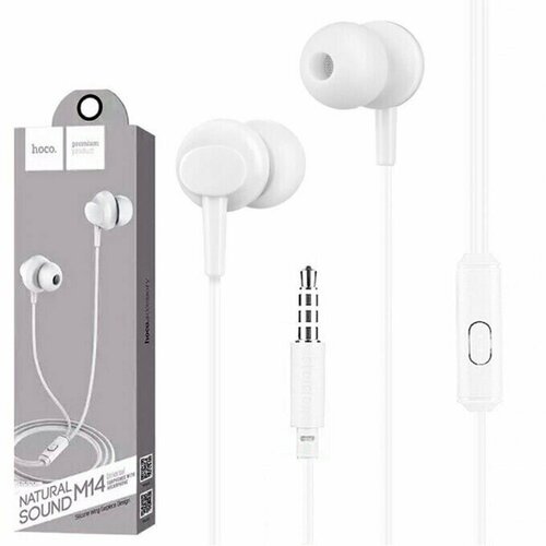 Гарнитура Hoco M14 вакуумные Белая 46300₽