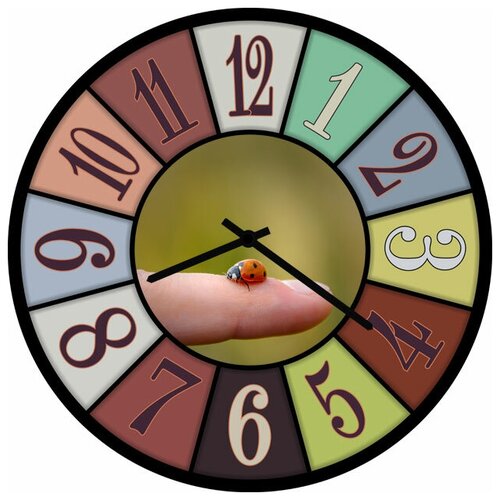 фото Svs настенные часы svs 3502767 божья коровка на пальце