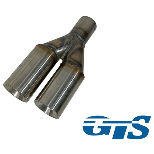 Раздвоенная насадка на глушитель 2 Вход Ф51 мм выход двойной нерж Ф63 мм 3469₽