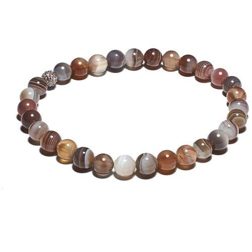 Браслет из серого бразильского агата 