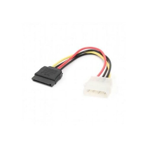 кабель akasa sata power splitter 15 pin male на 2x 15 pin female sata г образный ak cbpw15 15bk Bion Кабель питания Serial ATA - Molex, 15см [BXP-SATA-PS-15CM]