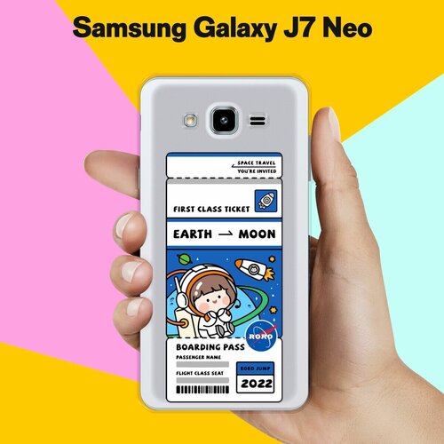 Силиконовый чехол на Samsung Galaxy J7 Neo Билет / для Самсунг Галакси Джей 7 Нео силиконовый чехол на samsung galaxy j7 neo медведь для самсунг галакси джей 7 нео