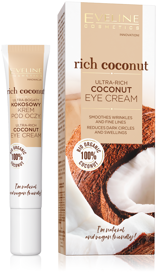 Eveline Богатый питательный кокосовый крем для кожи вокруг глаз Rich Coconut, 20мл