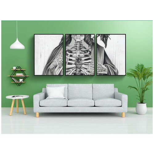 фото Набор модулных постеров для интерьера "дьявол, зло, демон" 60x90 см. в тубусе, без рамки lotsprints