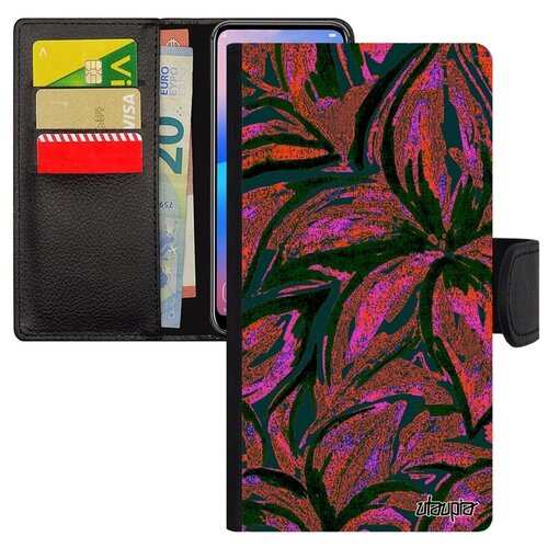 фото Защитный чехол книжка на телефон // xiaomi mi 8 // "цветочный узор" бутон флора, utaupia, цветной