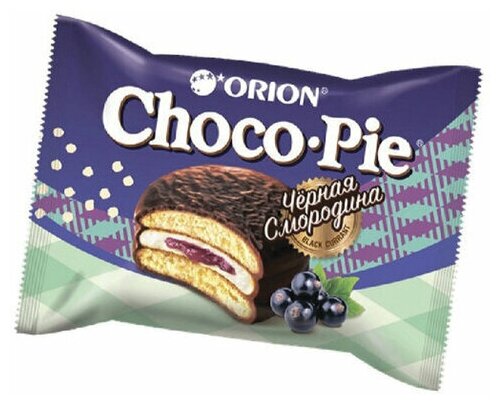 Печенье ORION "Choco Pie Black Currant" темный шоколад с черной смородиной, комплект 5 шт., 360 г (12 штук х 30 г), О0000013002 - фотография № 2