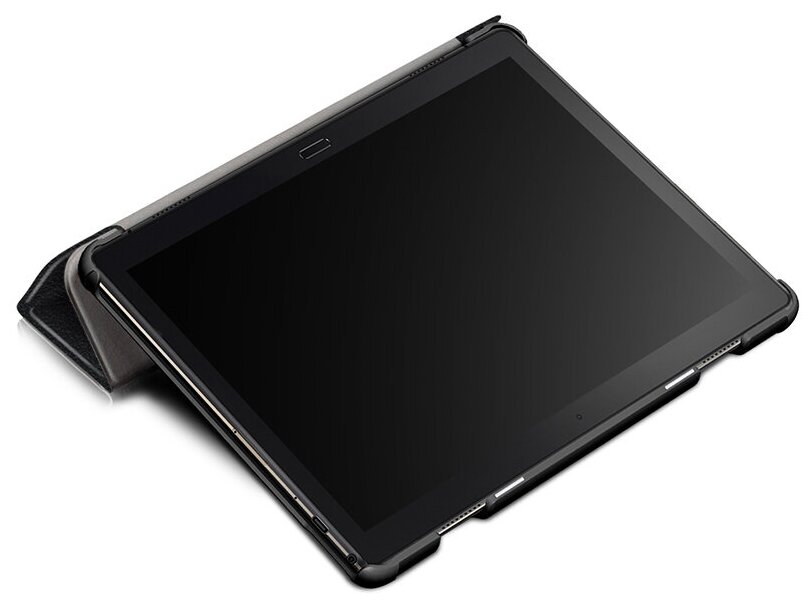 Чехол-обложка MyPads для Lenovo Tab P10 TB-X705F/N тонкий умный кожаный на пластиковой основе с трансформацией в подставку золотой