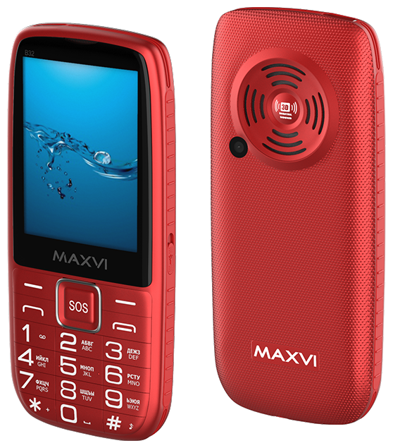 Мобильный телефон Maxvi B32 red