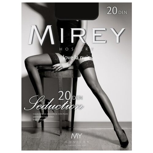 Чулки  Mirey Seduction, 20 den, матовые, размер 1-2, черный