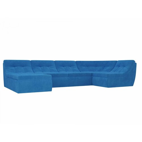 П-образный модульный диван Холидей, Велюр, Модель 101851