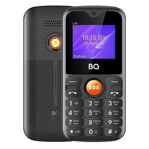 телефон bq 1853 life 2 sim красный Сотовый телефон BQ 1853 Life Black Orange