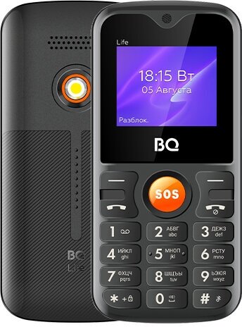 Сотовый телефон BQ 1853 Life Black Orange