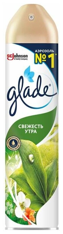 Освежитель воздуха аэрозольный Glade "Свежесть утра", 300мл (арт. 099732)