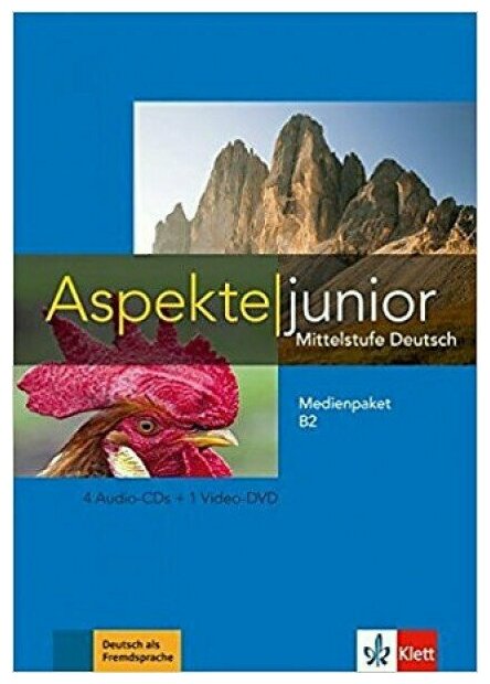 Aspekte junior. Mittelstufe Deutsch. B2. Medienpaket + 4 Audio-CDs + DVD - фото №1