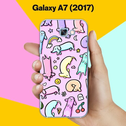 Силиконовый чехол на Samsung Galaxy A7 (2017) Собаки 40 / для Самсунг Галакси А7 2017