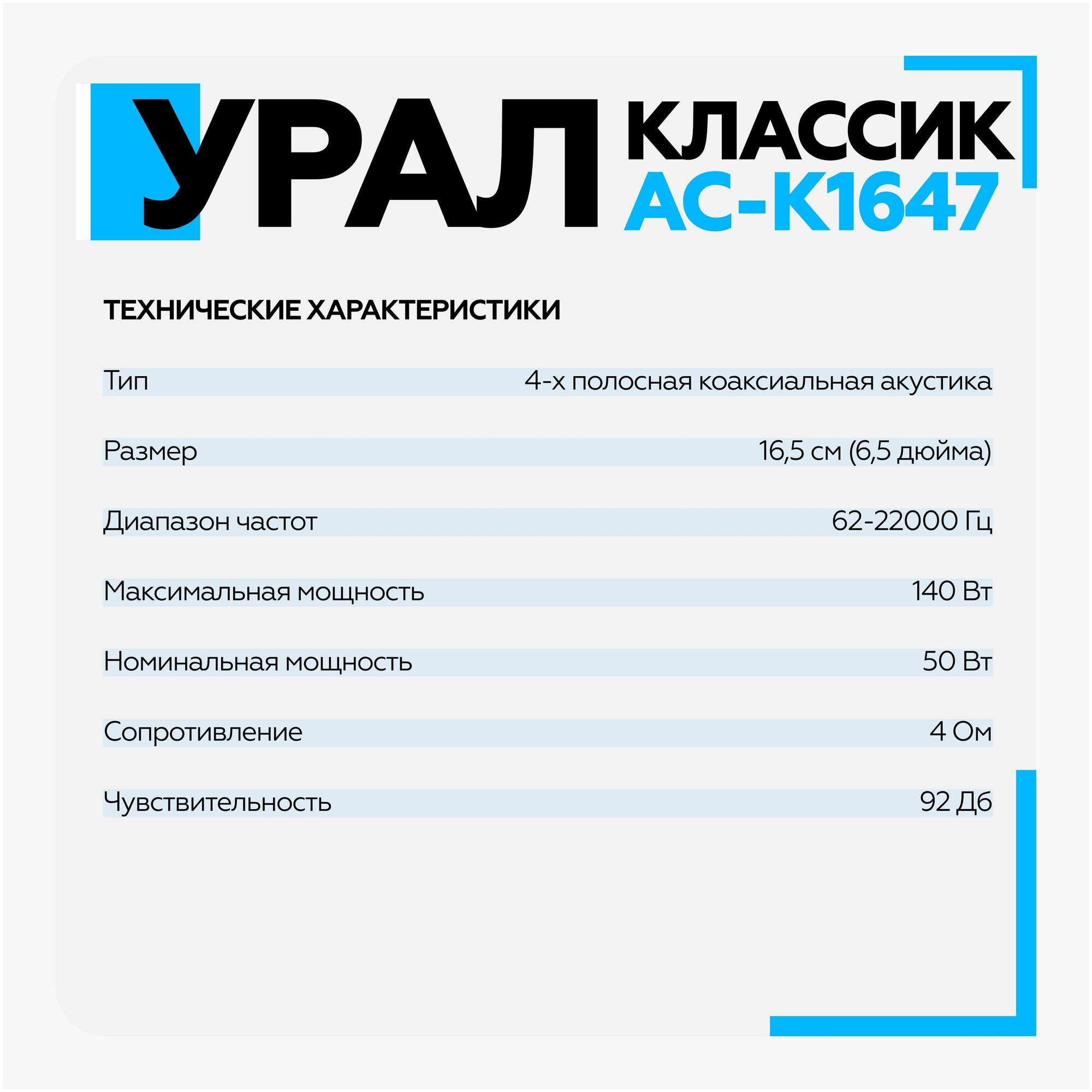 Автомобильные колонки Ural Классик АС-К1647 (урал классик ас-к1647) - фото №11