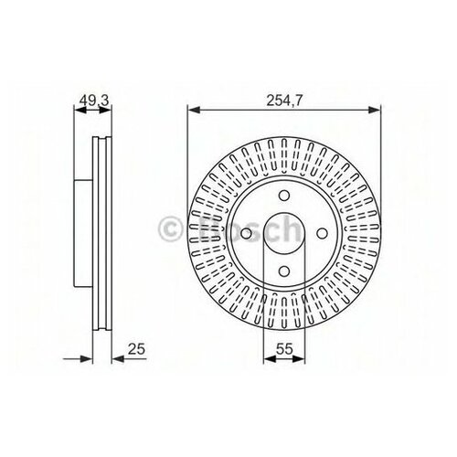 фото Тормозной диск bosch 0 986 479 935 для toyota corolla, corolla verso