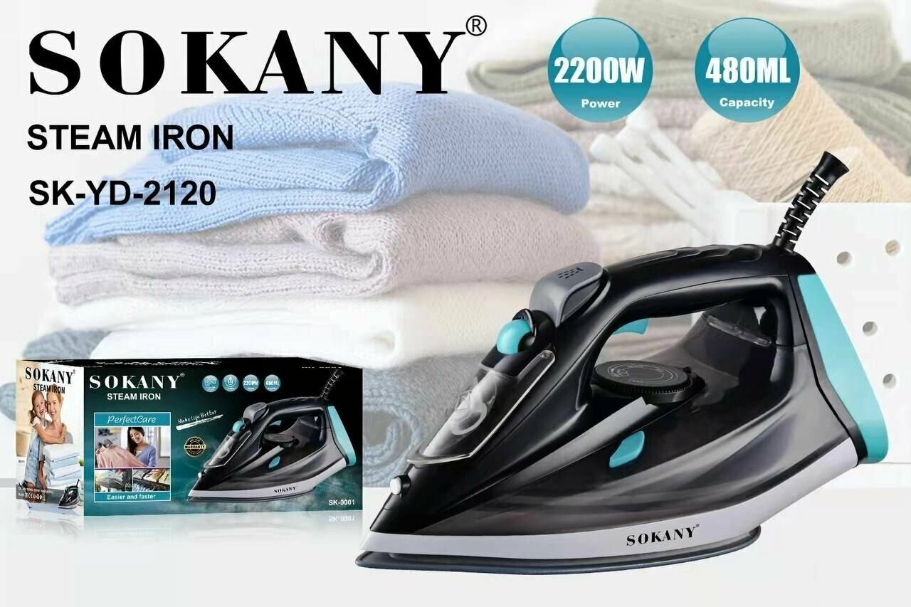 Паровой утюг Sokany SK-YD 2120, черный