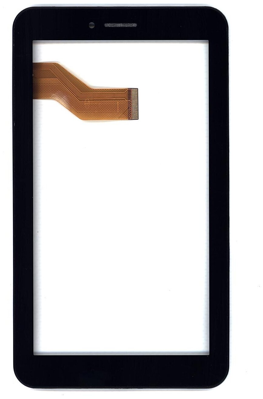 Сенсорное стекло (тачскрин) для Irbis TX70 черное с рамкой