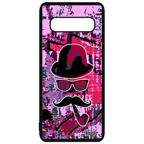 фото Модный чехол на смартфон // samsung galaxy s10 // "мистер усы" гламур шляпа, utaupia, розовый
