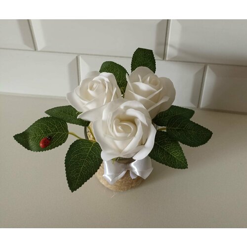 Мыльные цветы/Рукотворные розы из мыла в подарочной упаковке мыльные розы мыло из роз розы для творчества
