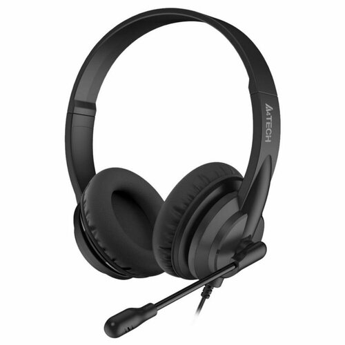 Наушники с микрофоном A4Tech HU-10 black 2м накладные USB HU-10USBBLACK 158400₽
