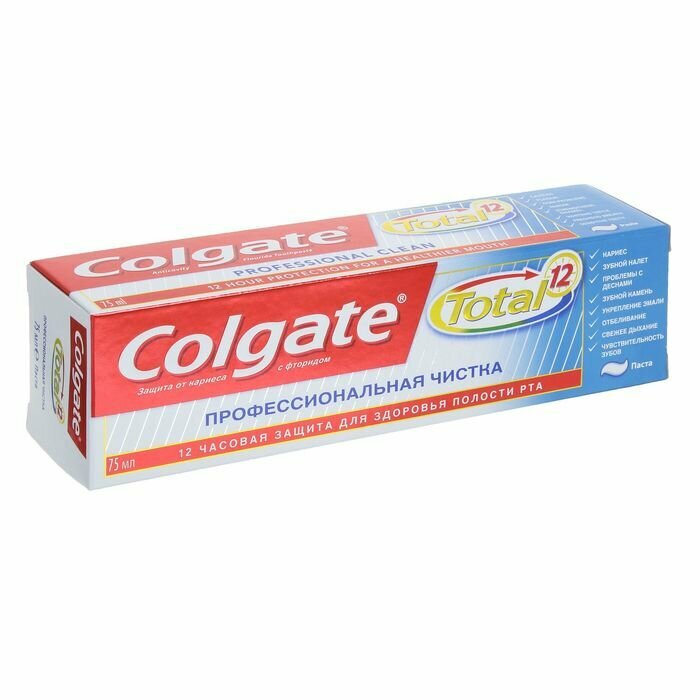 Colgate Зубная паста Colgate Total 12 «Профессиональная чистка», 75 мл